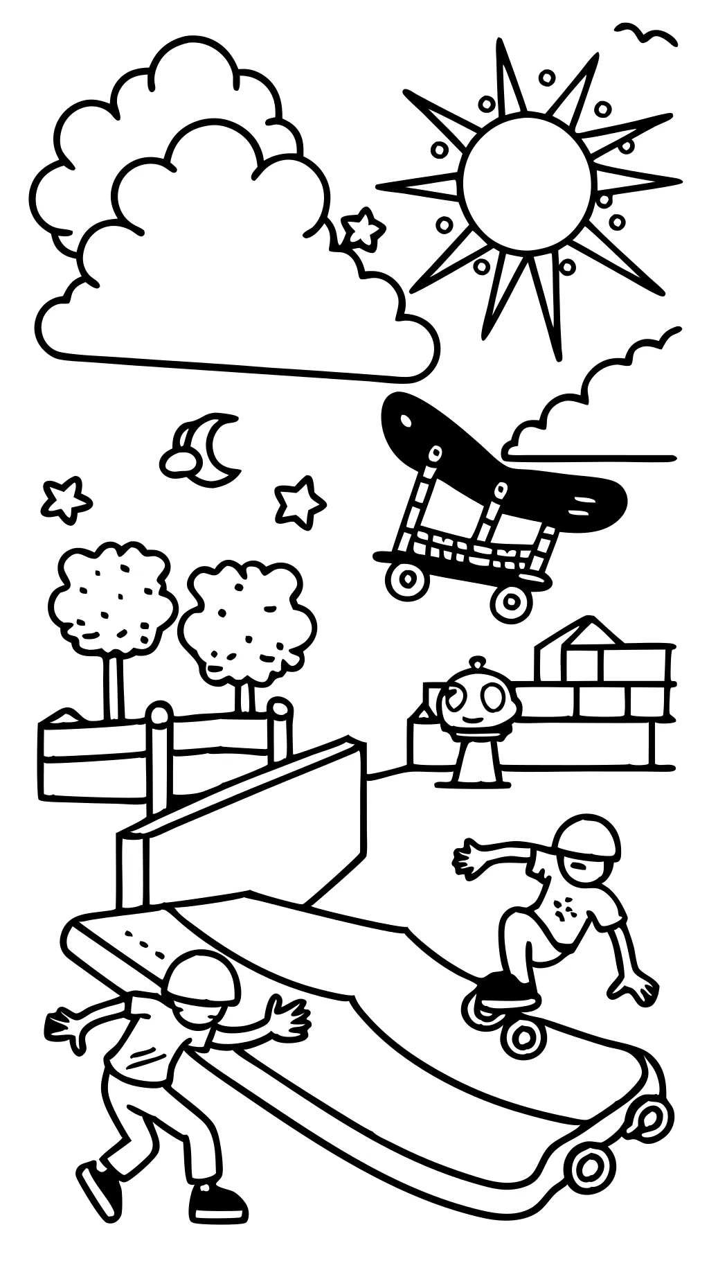 skateboard coloring pages